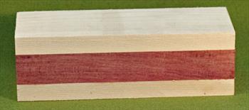 Rattle #1007 - Baby Rattle Blank - Maple & Purpleheart  $8.49